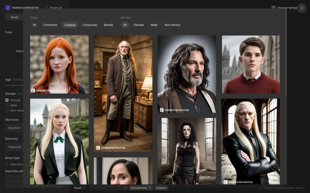 harry potter characters templates
