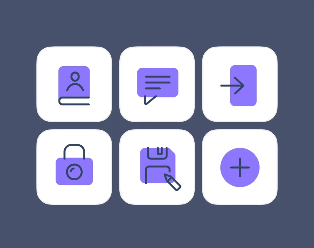 indigo color icons